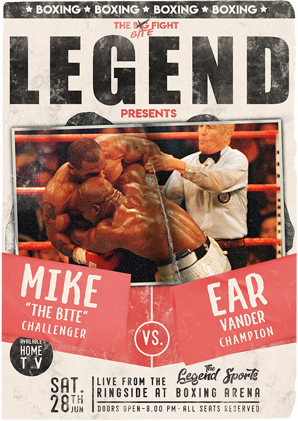 El 28 de junio de 1997 se produjo uno de los sucesos más surrealistas jamás vistos encima de un ring. Mike Tyson y su famosa mordida a la oreja de su contrincante.
